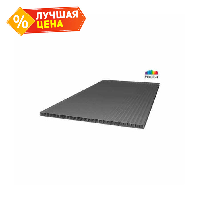 Сотовый поликарбонат 10 мм POLYNEX серый 2100х6000 мм