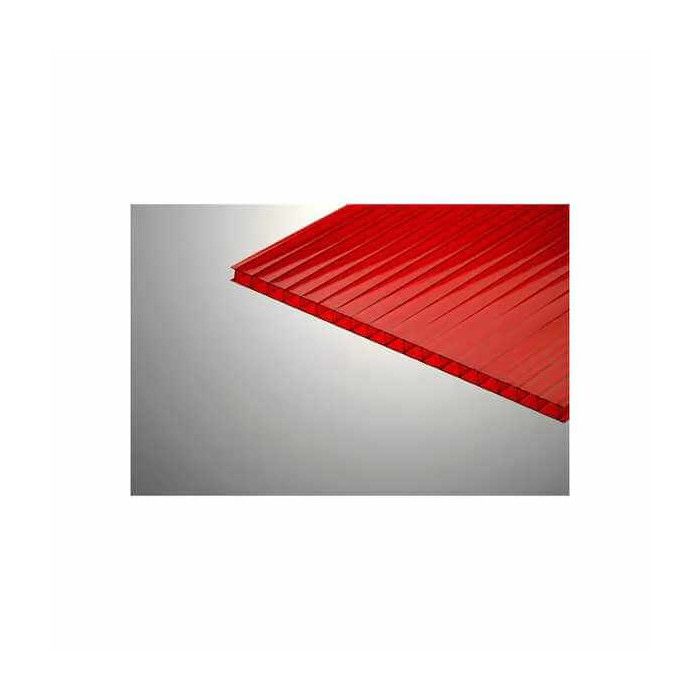 Сотовый поликарбонат 10 мм КОЛИБРИ красный 2100х12000 мм