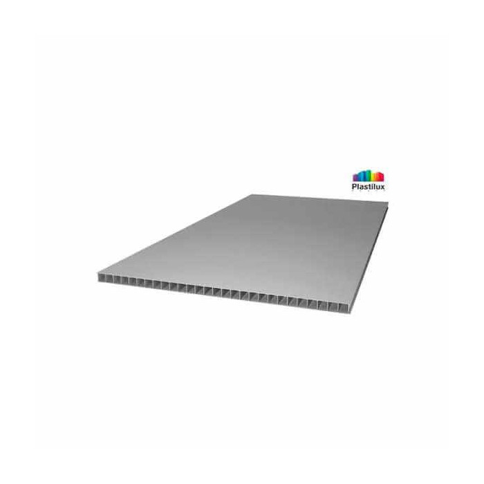 Сотовый поликарбонат 4 мм ROYALPLAST 2-UV ГОСТ серебро 2100х12000 мм